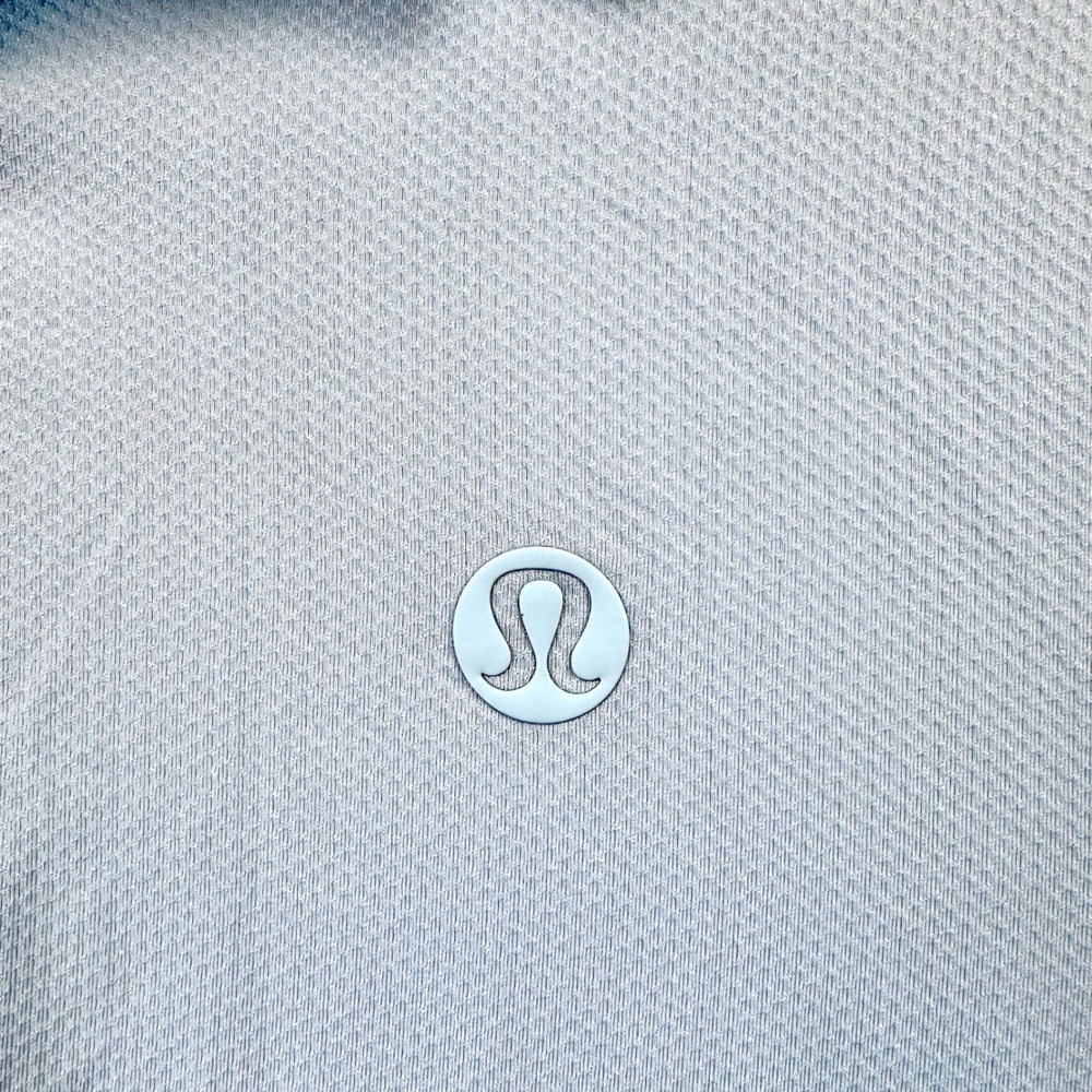 Lululemon Evolution Polo Shirt XXL Light Blue Short Sleeve Snap Neck LM3ELHS - Picture 4 of 9